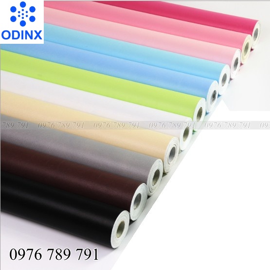 Giấy Dán Tường Màu Vàng Vân Nổi Có Keo Sẵn Cuộn 10m