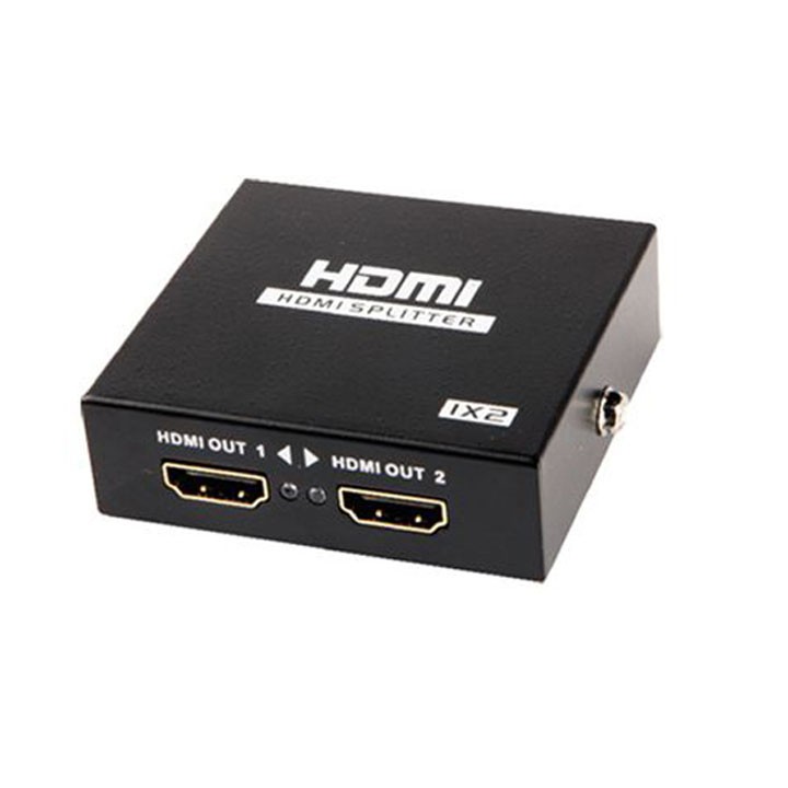 Bộ chia HDMI 1 ra 2 có adaptor - Hub chia 1 HDMI ra 2 HDMI