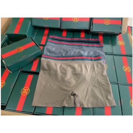 MỚI-Hộp 3 sịp ĐÙI nam boxer hộp xanh co giãn 4 chiều thấm mồ hôi