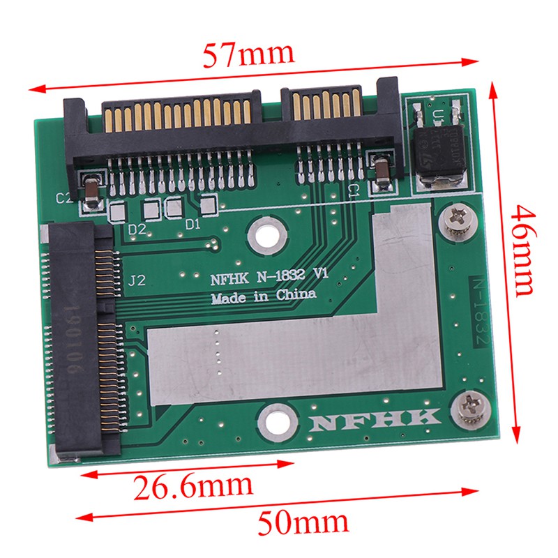 Colorfulswallowfly mSATA SSD to 2.5'' SATA 6.0gps adapter converter card module board mini pc CSF
