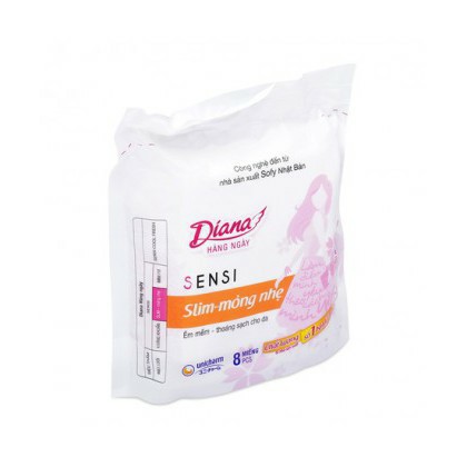 Bộ 6 gói Băng vệ sinh Diana hàng ngày Sensi kháng khuẩn gói 20 miếng