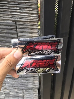 2 miếng tem kingdrag crom dán mọi bề mặt của xe