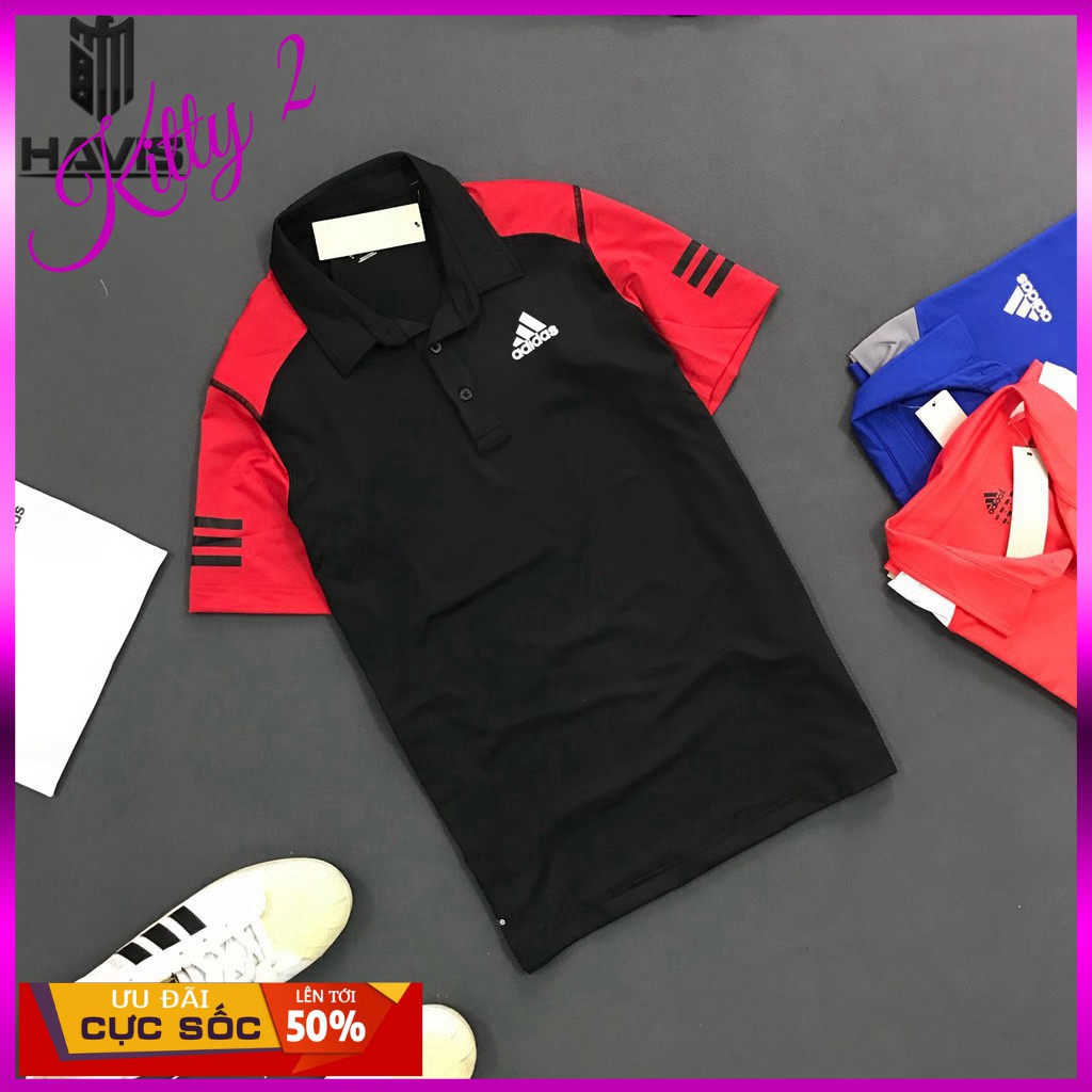 Áo thun nam thể thao 💓GIÁ SỐC💓 áo thun phối tay ráp 2 màu và 3 sọc cao cấp_ Kitty Two Shop
