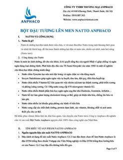 Bột đậu tương lên men Natto Anphaco