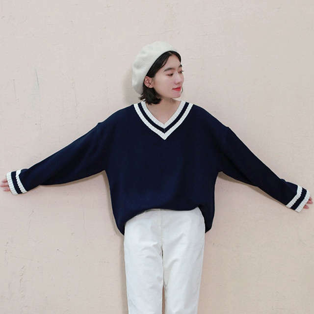 Áo Len Miss cổ tim ulzzang | BigBuy360 - bigbuy360.vn