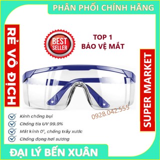 Combo 2 Kính bảo hộ chuyên dụng chống bụi, chống độc, chống tia UV, tránh gió