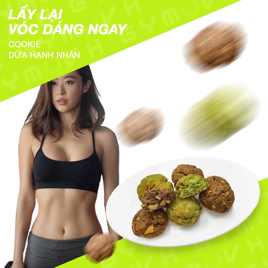 Bánh Cookies Dừa Hạnh Nhân Ăn Kiêng Cắt Lát EAT CLEAN/ KETO/ DAS