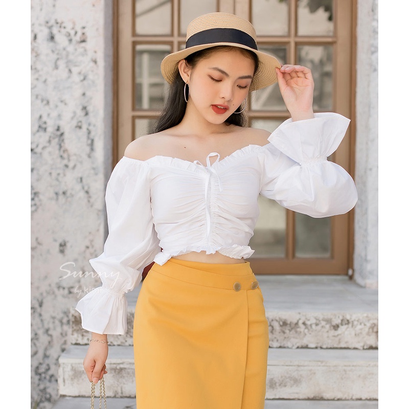 Áo Croptop Rút Dây Ngực - AK190110