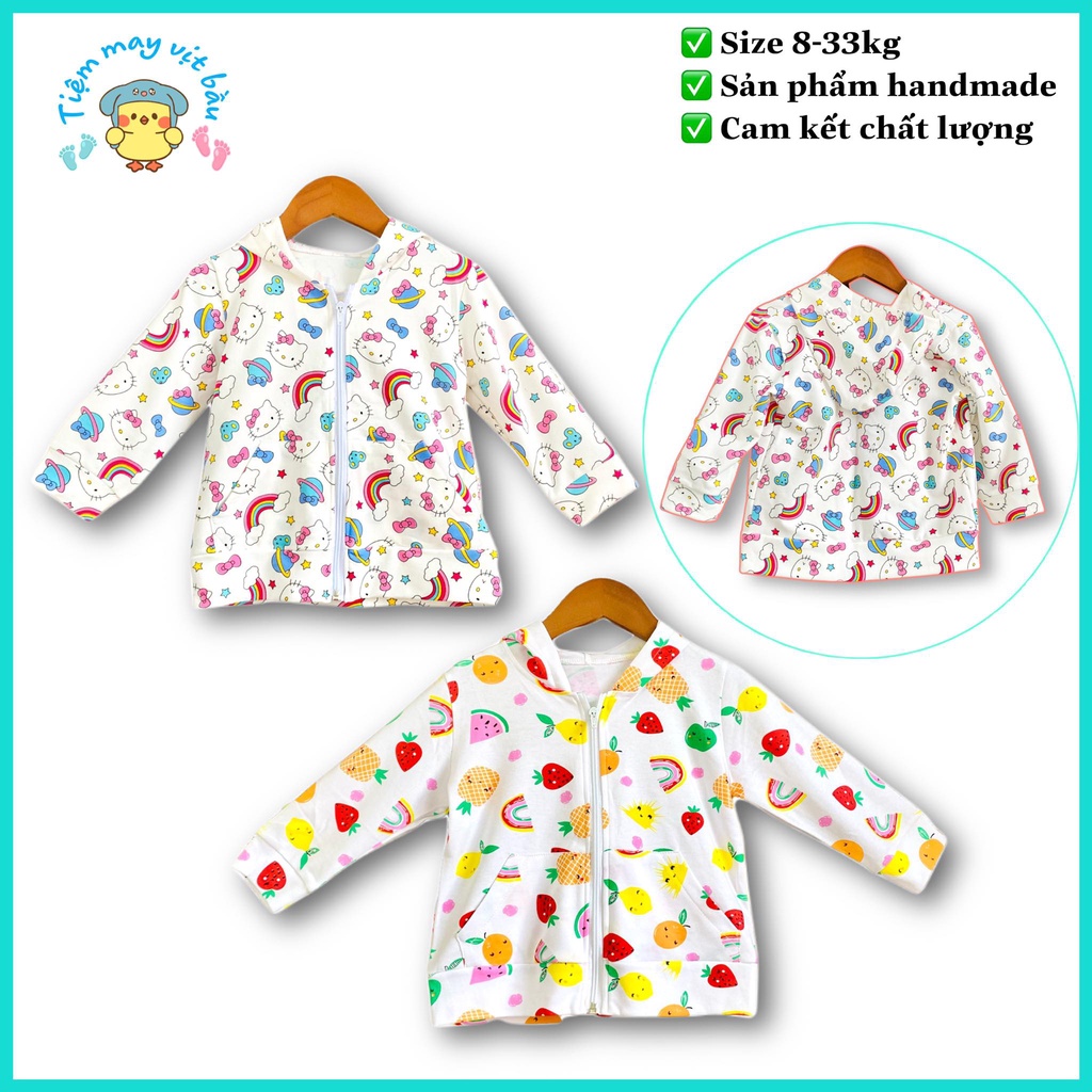 Áo Khoác Thời Trang Sành Điệu Bé Gái + Bé Trai - Sản Phẩm Thiết Kế May ( SIZE 9 - 33KG)