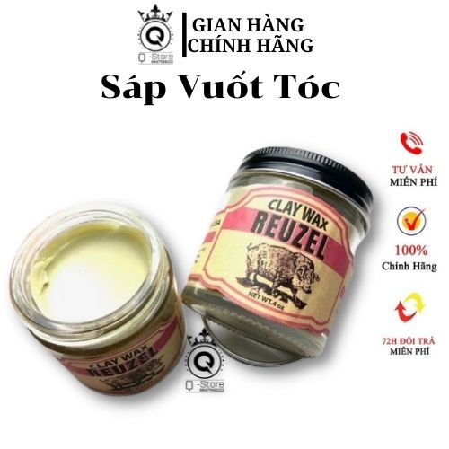 Sáp Vuốt Tóc Clay WAX REUZEL 100g, Sáp tạo kiểu giữ nếp tóc nam một cách linh hoạt được các salon và barber tin dùng