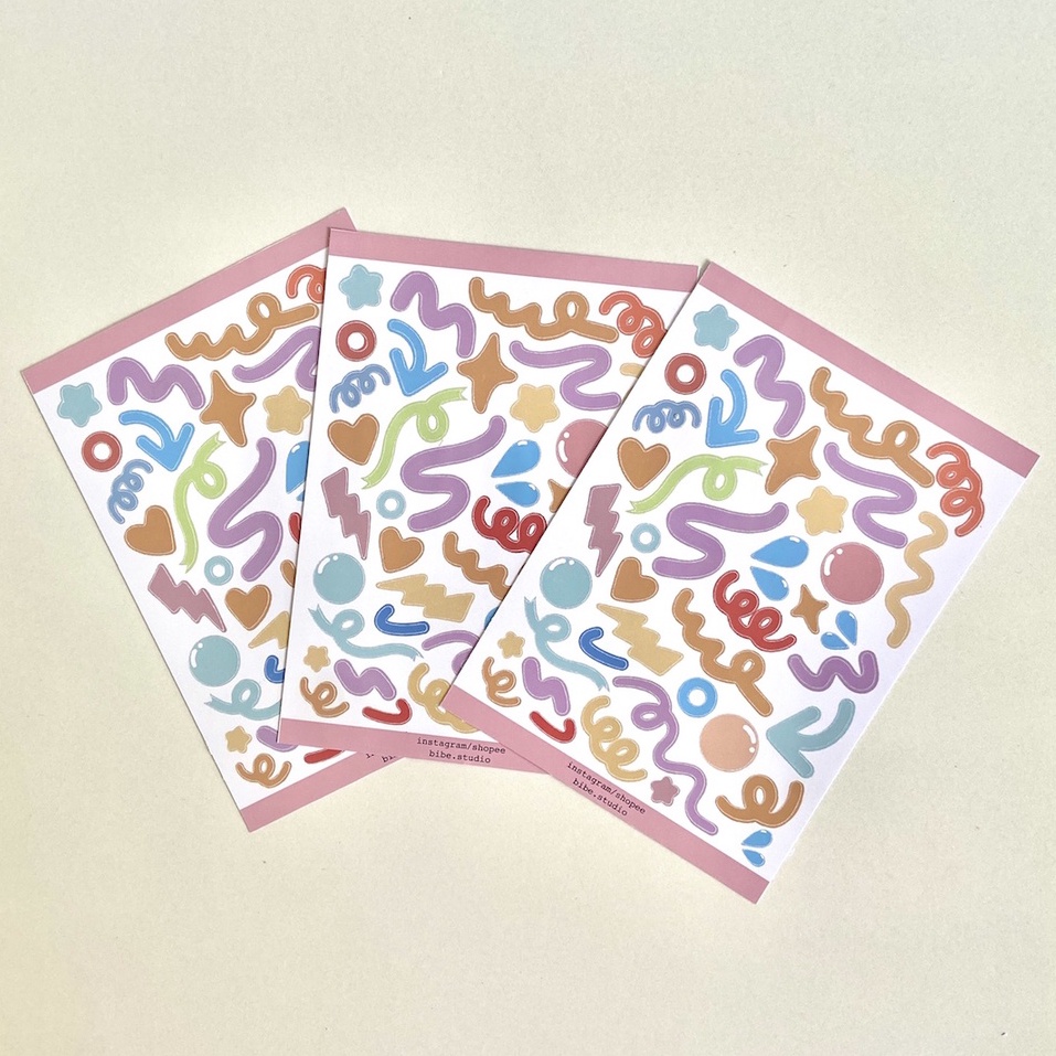 Bibe | Ribbon Sticker Sheet | Hình Dán Trang Trí Sổ Planner, Bullet Journal