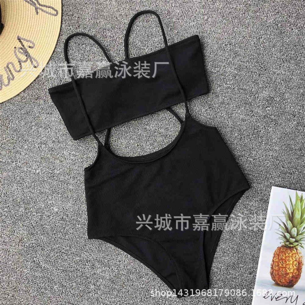 Set bikini đồ bơi áo quây yếm xinh xắn - RQY02 | BigBuy360 - bigbuy360.vn
