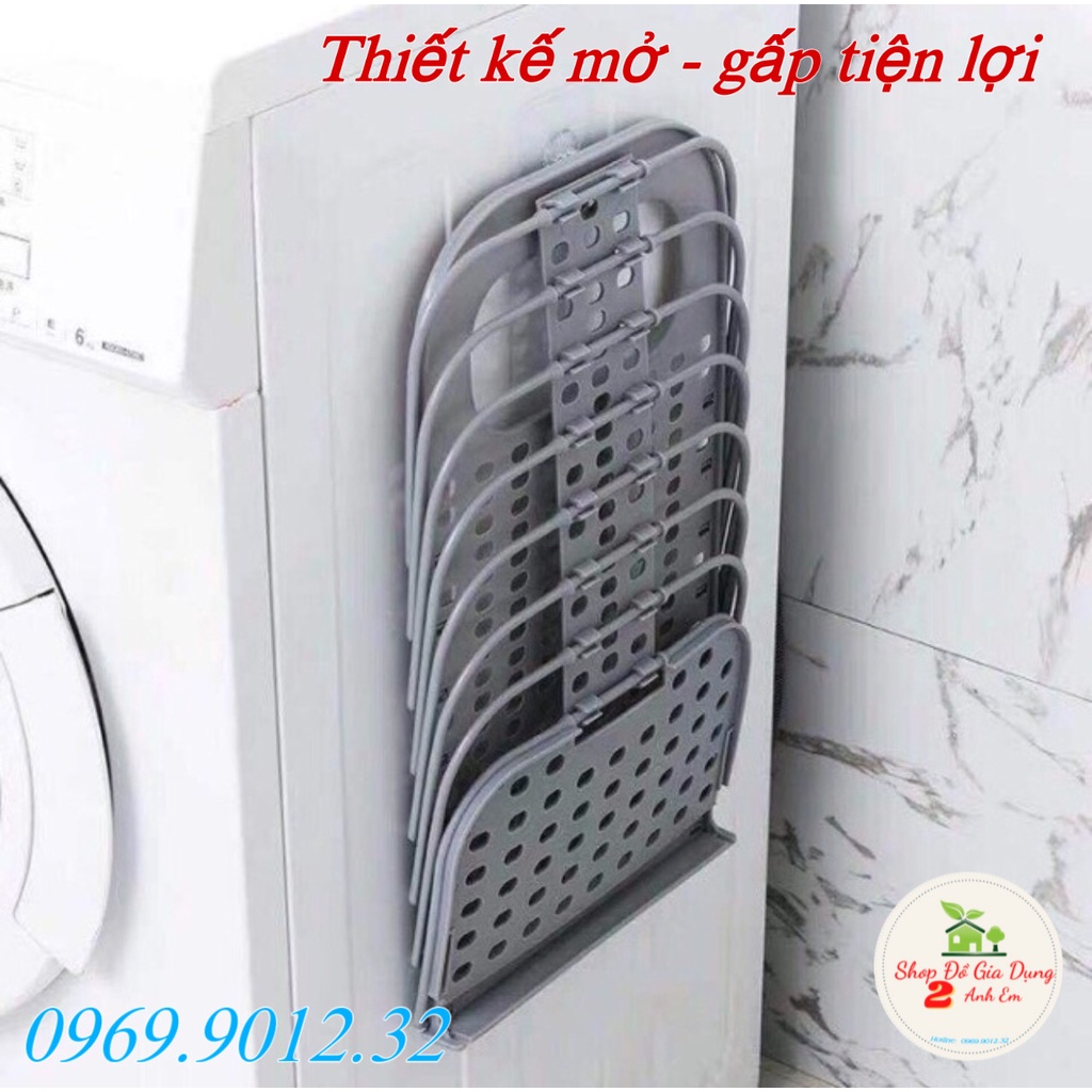 Giỏ đựng quần áo treo tường, xọt nhựa đa năng cao cấp, giỏ treo tường gấp gọn