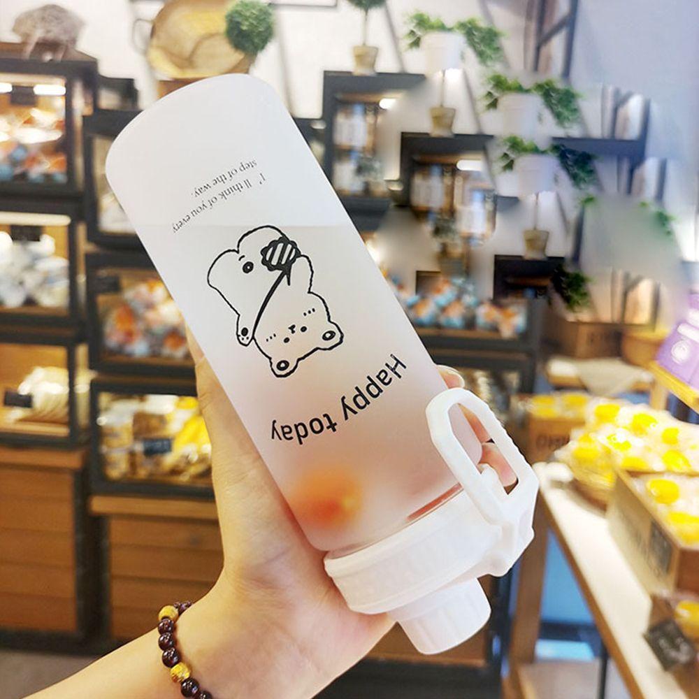 Bình Nước Nhựa Có Ống Hút Dung Tích 500ml Tiện Lợi Khi Đi Du Lịch