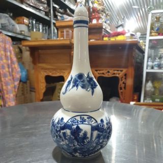 Hồ lô phong thủy sứ Bát Tràng Việt Nam hàng đẹp 1 lít