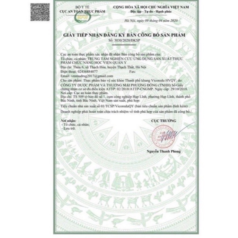 Thanh Phế Khang Vico Redu HVQY