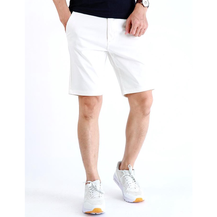 Quần Short Nam Kaki Cao Cấp Màu trắng, Quần Sooc Nam Vải Co Giãn Thoải Mái, DOKI