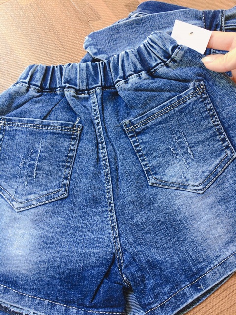 Quần jeans giả váy chất co giãn cực thích cho bé gái - QVJ