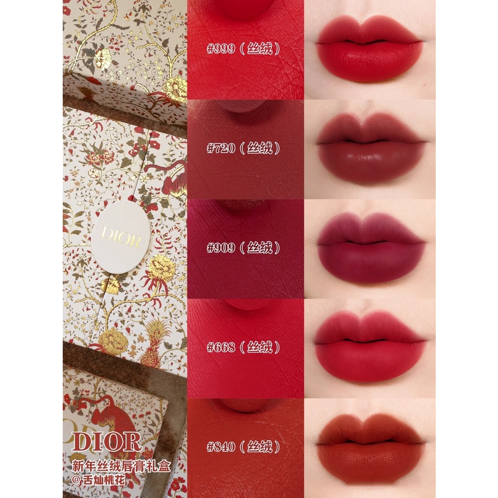 Set 5 Son Môi Dior 1.5g*5 Màu Nhung Vàng Kim Phiên Bản Giới Hạn