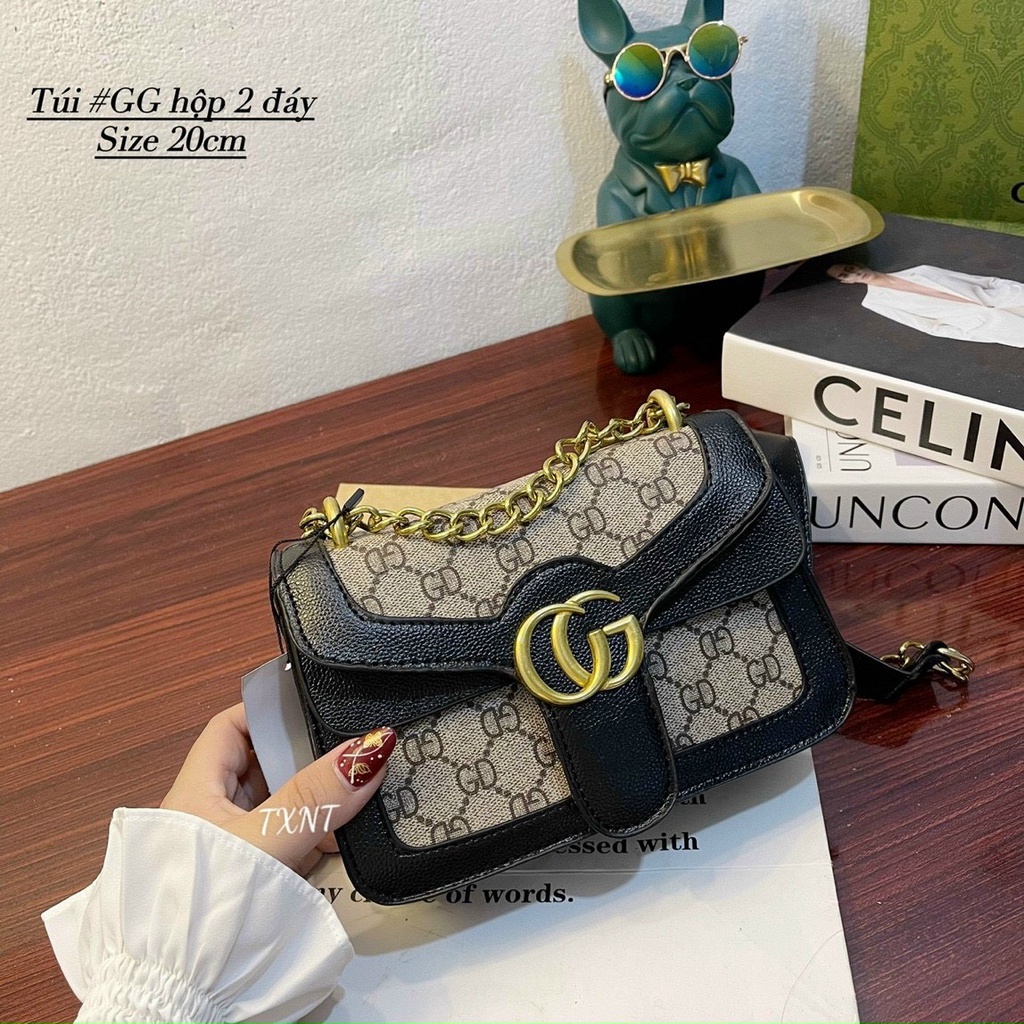 Túi đeo vai quai chéo hoạ tiết GC mini siêu xinh | MS T8