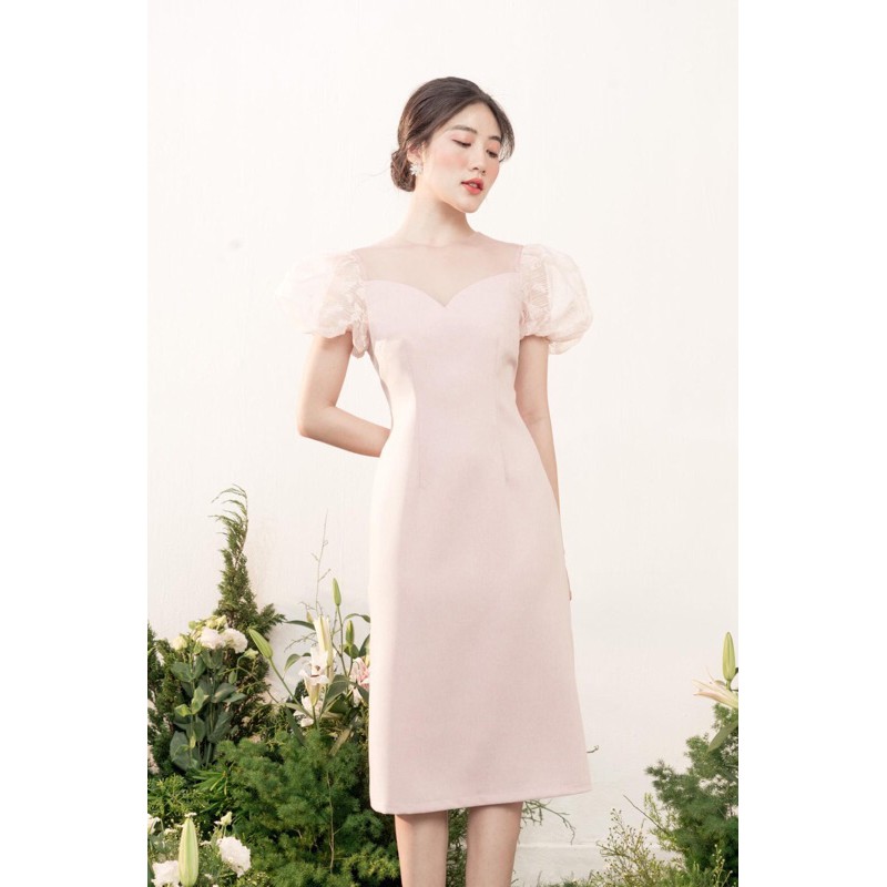 ĐẦM VÁY LALA 2 RẬP THIẾT KẾ - DÁNG DÀI TAY REN BỒNG | BigBuy360 - bigbuy360.vn