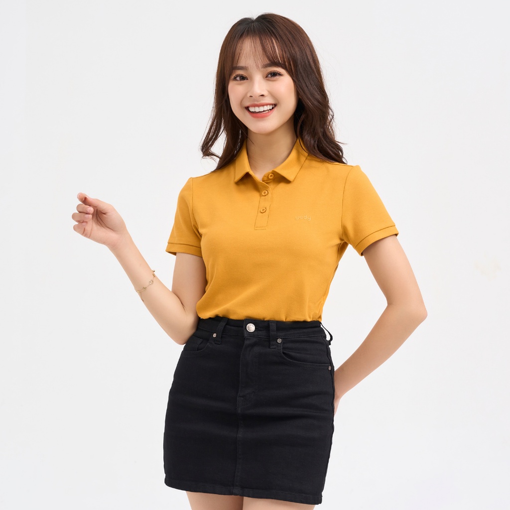 Áo polo YODY nữ chất liệu cotton mềm mịn thoáng mát APN5388