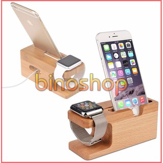 Dock sạc để bàn bằng gỗ cho Apple Watch