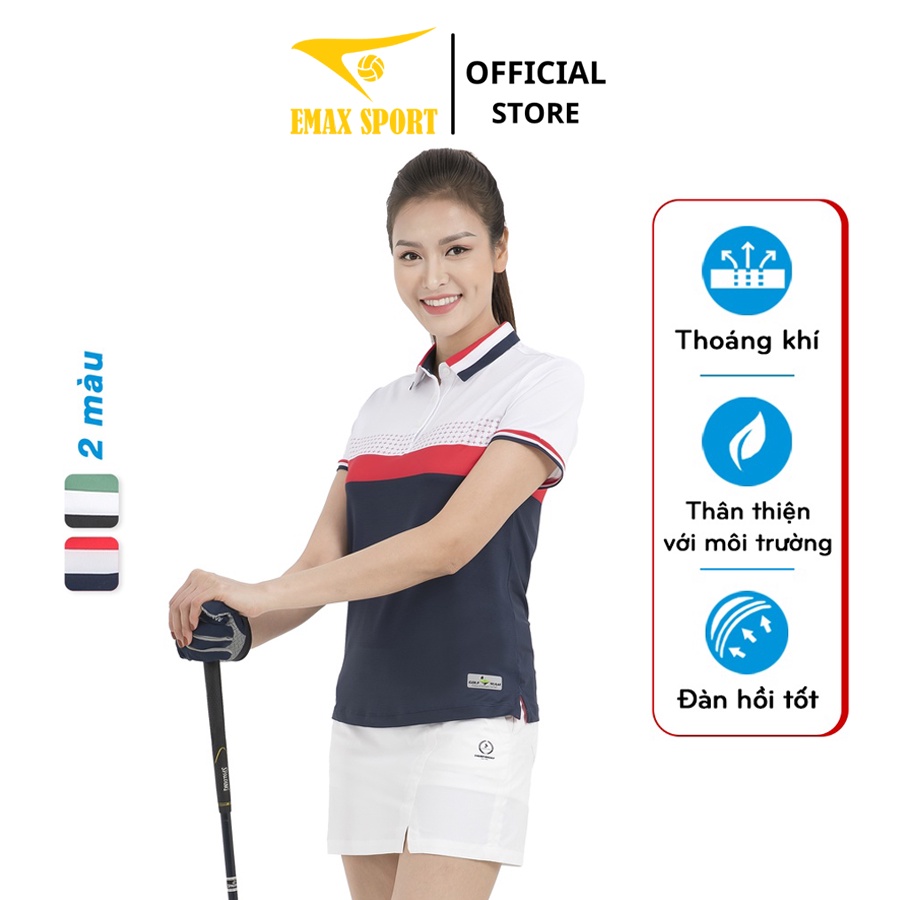 Áo Golf Thể Thao Cao Cấp Nữ Donexpro, Vải Thun Lạnh, Thấm Hút Mồ Hôi Tốt AC - 3648