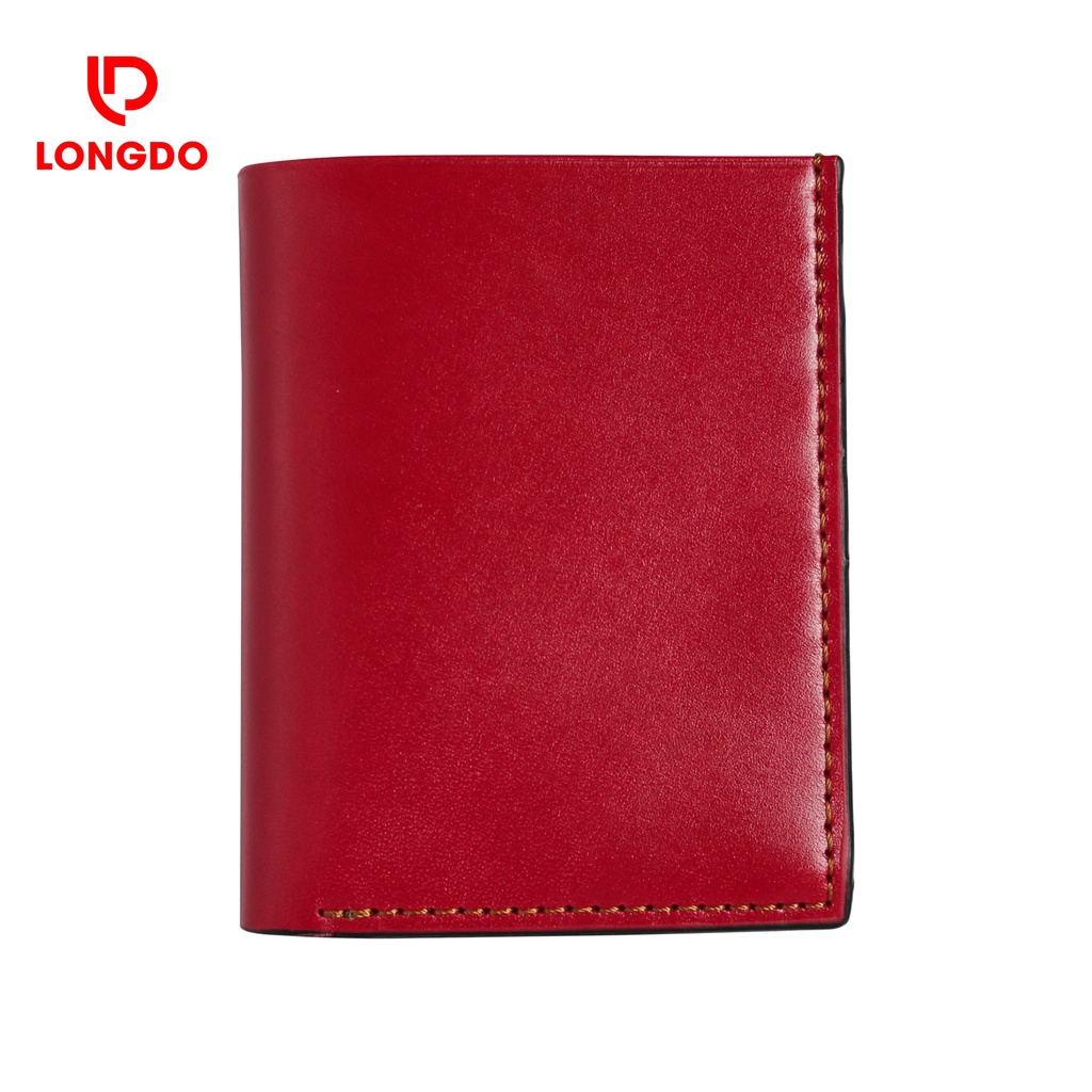 Ví da nam đứng cao cấp - Cam kết 100% da bò thật - Bảo hành 5 năm - Thương hiệu uy tín Longdo Leather - BD01