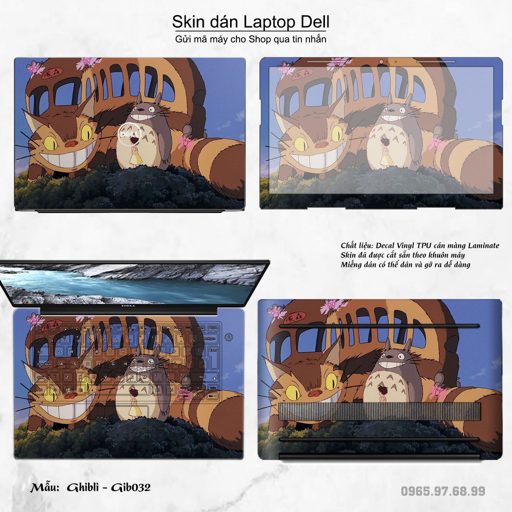 Skin dán Laptop Dell in hình Ghibli movies (inbox mã máy cho Shop)