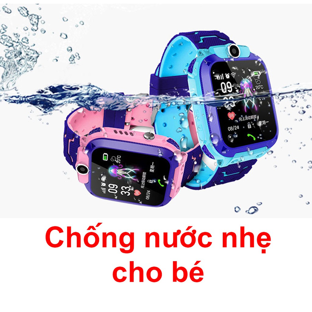 Đồng hồ thông minh định vị trẻ em Q20, định vị GPS, lắp được sim, chống nước, có tiếng Việt