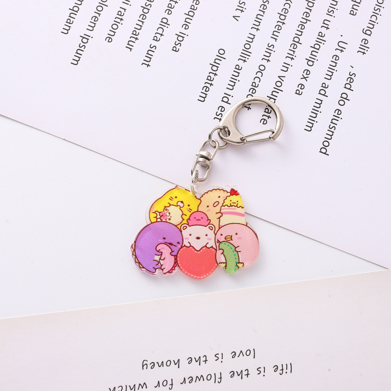 Móc khóa RUIXIANG làm từ nhựa acrylic họa tiết nhân vật hoạt hình anime dễ thương