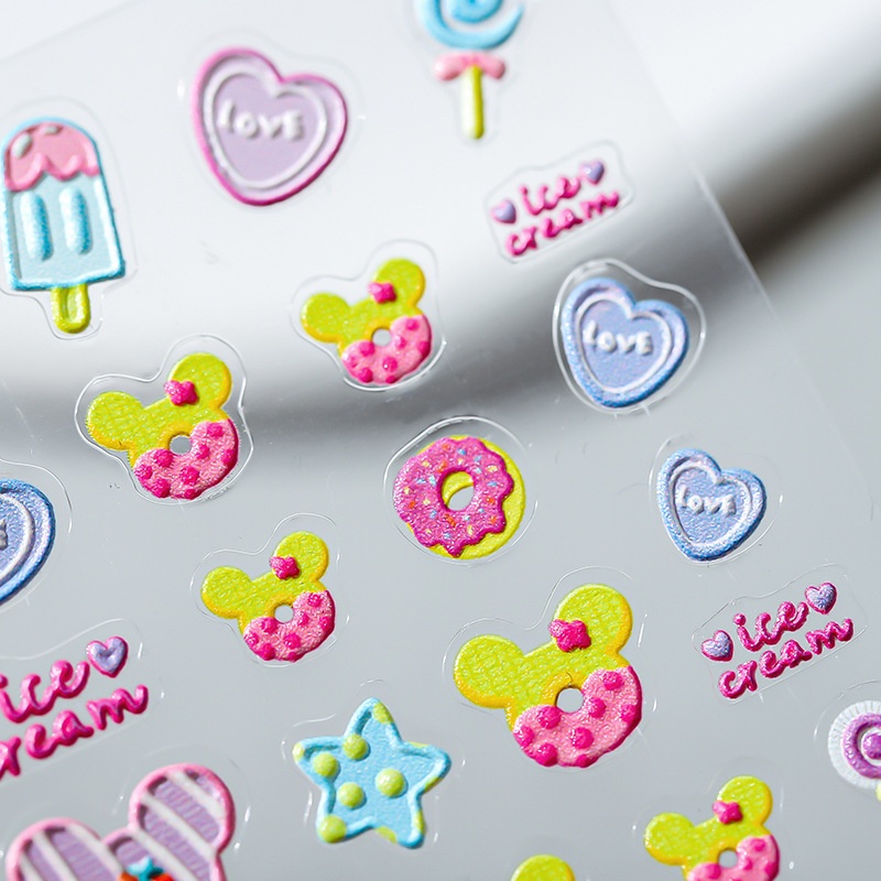 Miếng Dán Trang Trí Móng Tay Họa Tiết Hoạt Hình Dễ Thương TS-1402