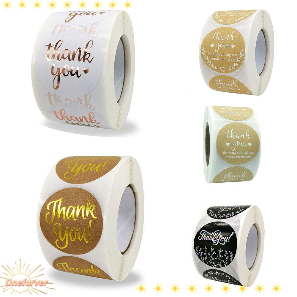Cuộn Miếng Dán Niêm Phong Bao Bì In Chữ Thank You Độc Đáo