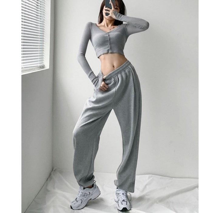 Quần nỉ da cá sweatpants dây rút dẹt bó ống nam nữ mặc thoáng mát không nóng,khó nhàu dễ vận động