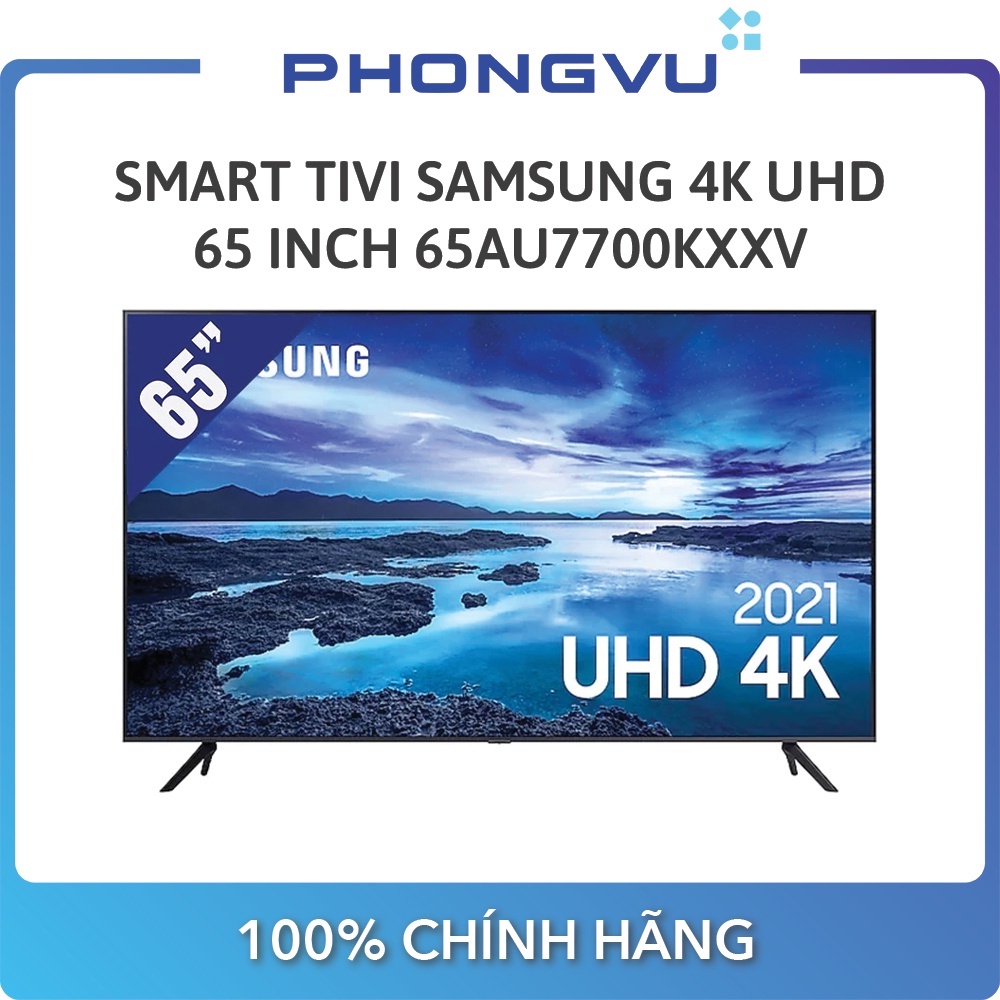 Smart Tivi Samsung 4K UHD 65 Inch UA65AU7700KXXV - Bảo hành 24 tháng - Miễn phí giao hàng TP HCM