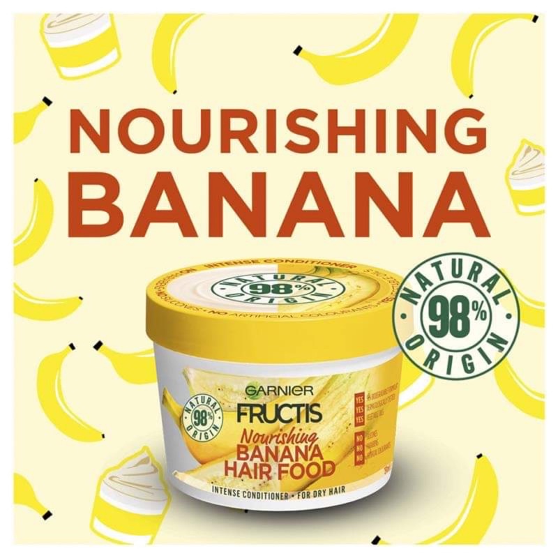Kem ủ tóc Garnier Fructis Nourishing Banana Hair Food 390ml
