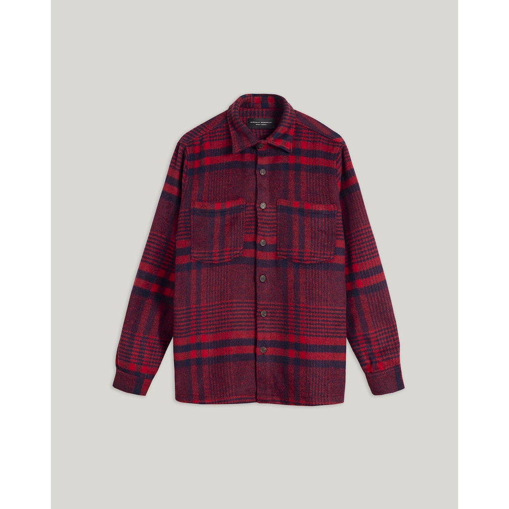 Áo sơ mi flannel nam mềm mịn Highway  Hudson kẻ đỏ