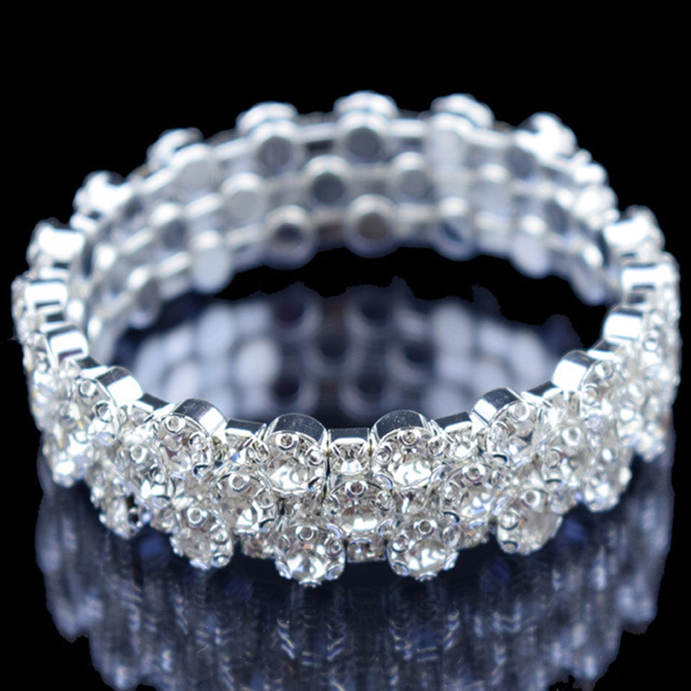 Vòng tay nhiều lớp đính đá zircon lấp lánh phong cách sang trọng cho nữ
