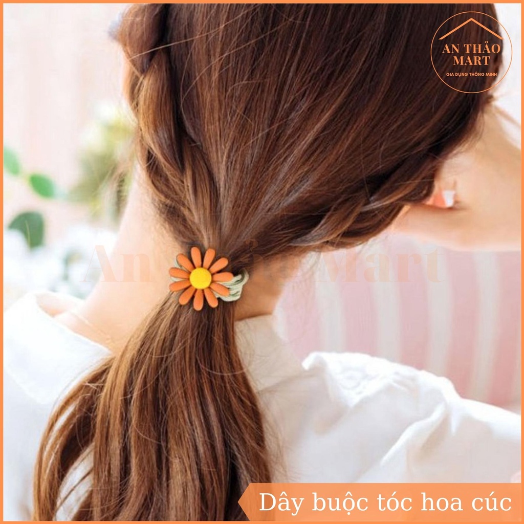 Dây Cột Tóc Hình Hoa Cúc Dễ Thương