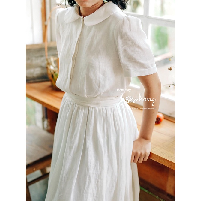 Rập Giấy 30106 - Đầm cổ sen Cadao