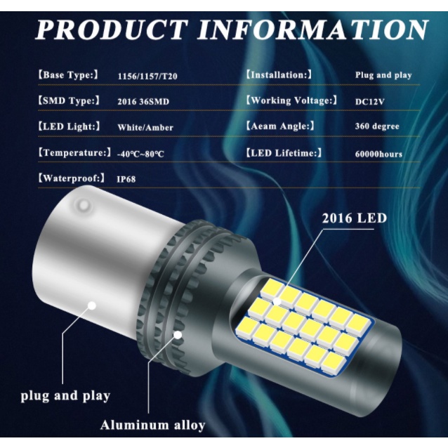 Đèn xi nhan lùi xe LYMOYO LED tiện lợi