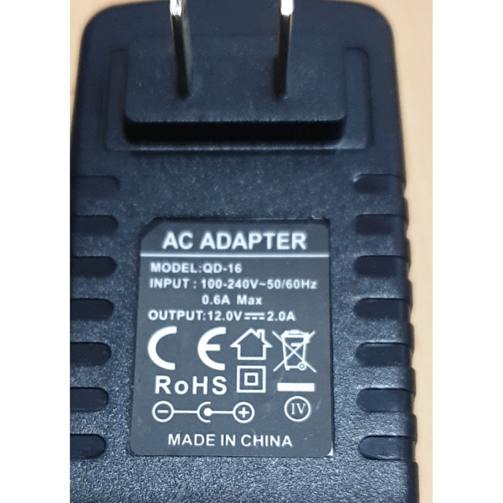 Adapter 12V/2A 5.5mm x 2.1mm | BigBuy360 - bigbuy360.vn