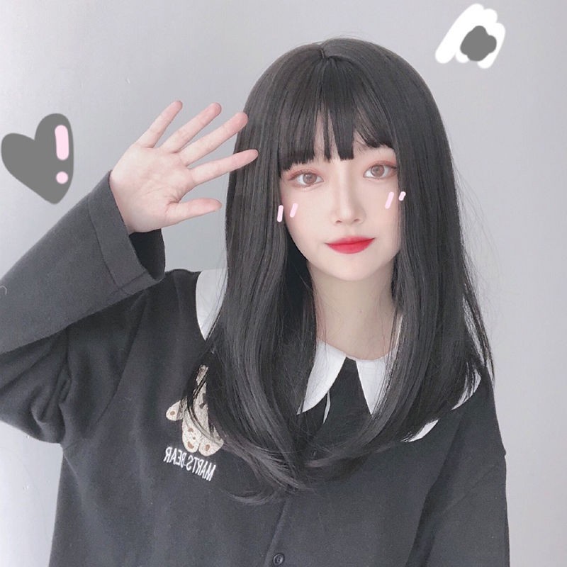 Bộ Tóc Giả Dài Uốn Xoăn Phong Cách Lolita Nhật Bản Cho Nữ