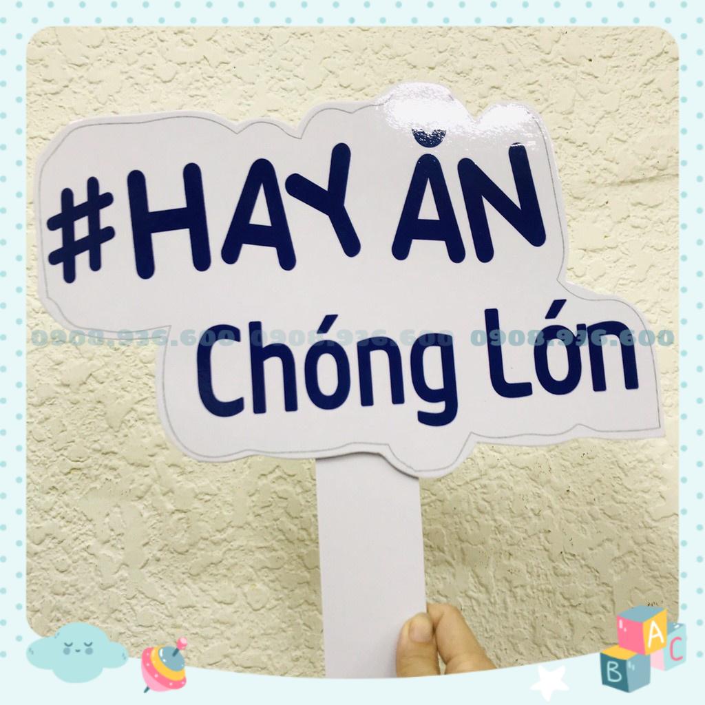 Bảng cầm tay sinh nhật - bảng cầm tay đám cưới - bảng hashtag cầm tay dễ thương 30cm