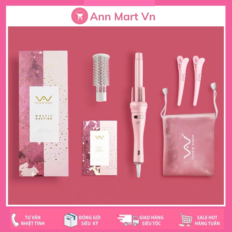 MÁY UỐN TÓC XOĂN XOAY TỰ ĐỘNG 360 - uốn xoăn sóng, uốn cụp - Hàng loại 1 có BH 6 tháng tại shop