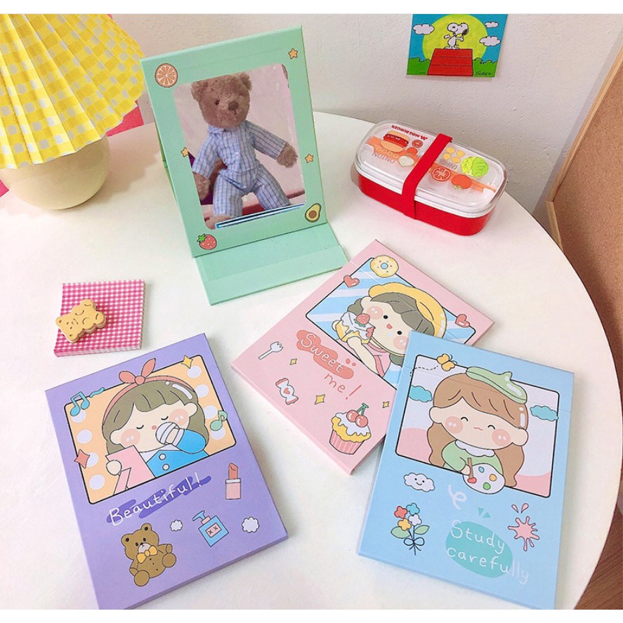 GƯƠNG TRANG ĐIỂM ĐỂ BÀN GẤP GỌN HOẠT TIẾT HOẠT HÌNH DỄ THƯƠNG