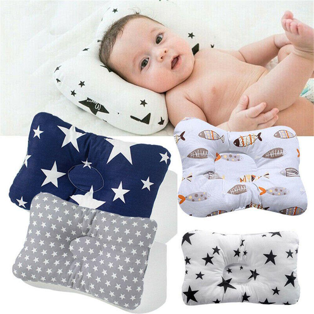 Gối Cotton Mềm Định Hình Chống Lăn Cho Bé Sơ Sinh
