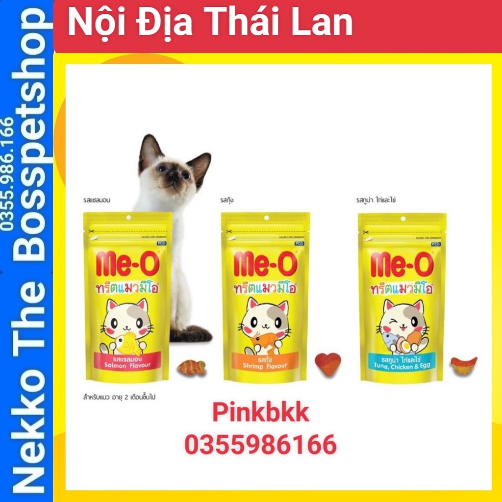 Bánh thưởng cho mèo me-o 50g ⚡NỘI ĐỊA THÁI ⚡ Nhập Trực Tiếp Thái LAn Không Qua Trung Gian.