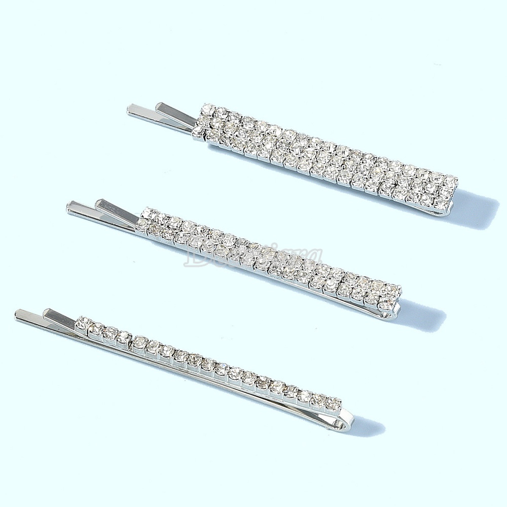 Cài Tóc Cô Dâu Đính Đá Lấp Lánh 3 Hàng